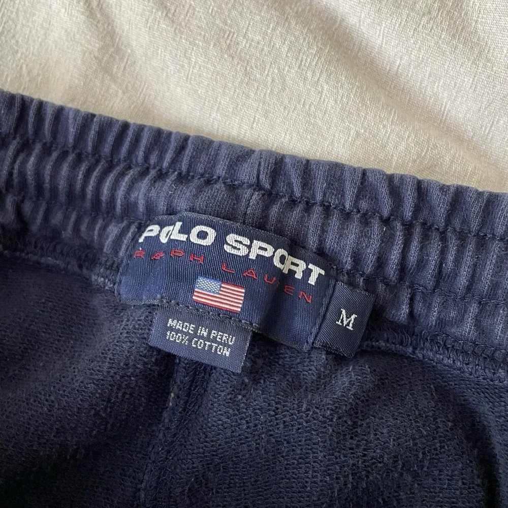 Vtg Polo Ralph Lauren Sport Sweatpants Mens Medium HEAVYWEIGHT Cotton Drawstring